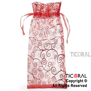 BOLSA ORGANZA ROJO 15X25 ARABESCO HS3971-6 x 1